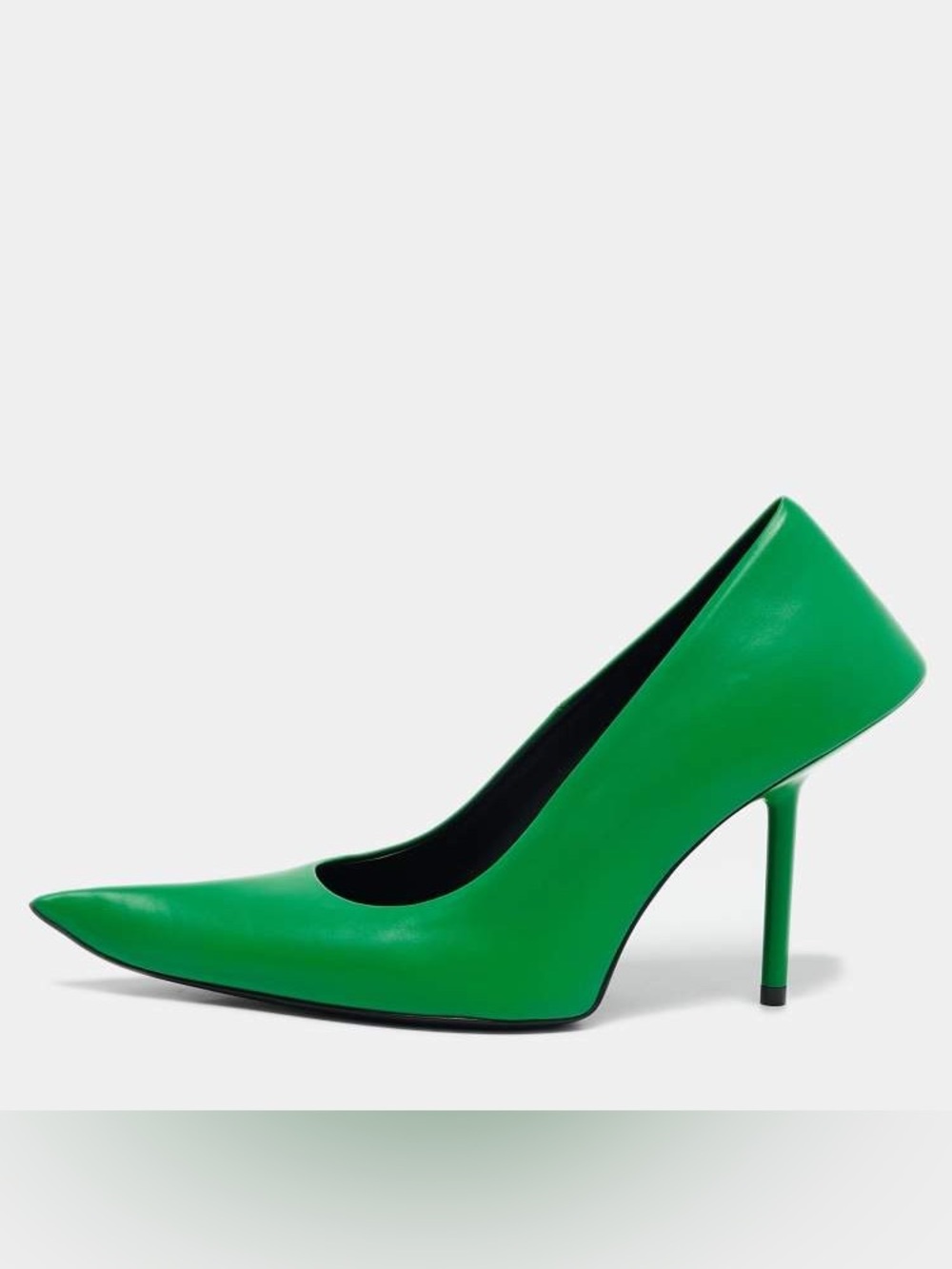 Balenciaga Essex 110mm Shiny Green Leather Pumps - NIB - 37.5
